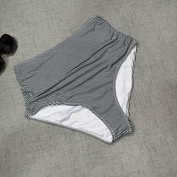 Cupshe High Rise Bikini Striped Swim Bottoms Large - Picture 4 of 8